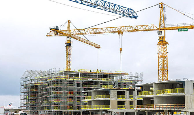 Fallskydd på byggprojekt Noblessner i Tallin Estland