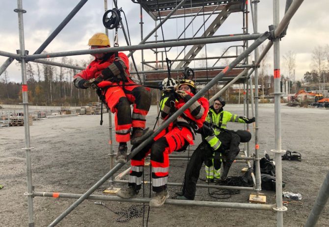 Veidekke tränar räddning