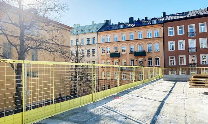 Fallskydd fastighet Vasastan Stockholm