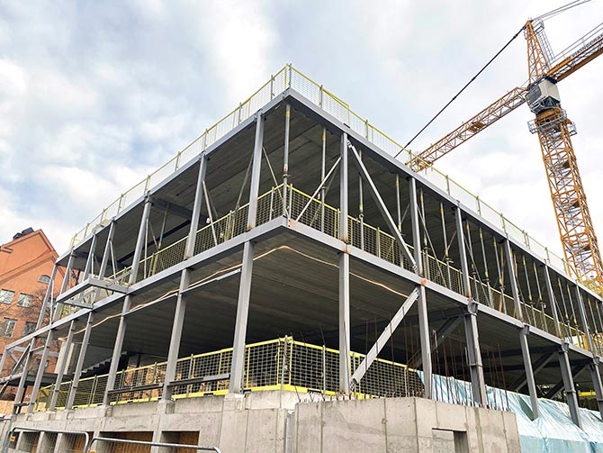 Fallskydd byggstomme Stockholm