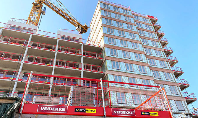 SafetyRespects fallskydd på byggprojekt - Veidekke Stockholm